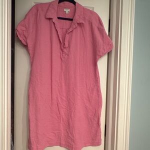 J. Crew Pink Gauze Tunic